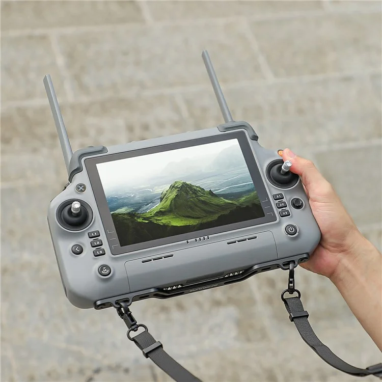 SUNNYLIFE GS998 For DJI RC Plus 2 / 1 Aluminum Alloy Hook + Adjustable Leather Lanyard