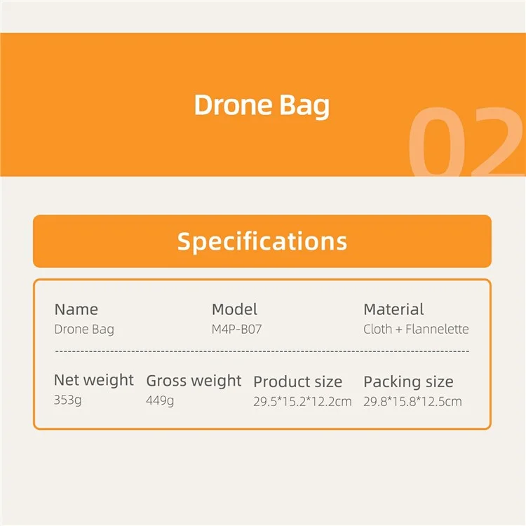 SUNNYLIFE M4P-B07 For DJI Mavic 4 Pro Drone Body Portable Handbag Shockproof Storage Case