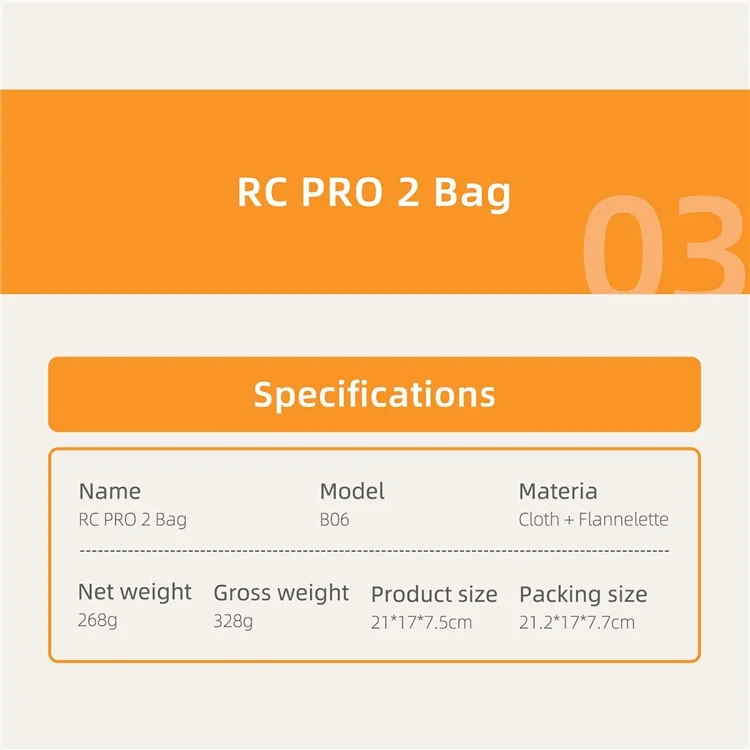 SUNNYLIFE B06 Funda Protectora a Prueba de Golpes para Mando a Distancia DJI Mavic 4 Pro / RC Pro 2 con Bolsa de Almacenamiento