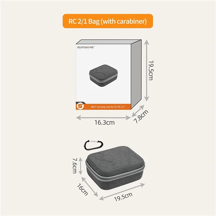 SUNNYLIFE B657 For DJI RC 2 / 1 Remote Control Protective Case Soft Lining Storage Bag