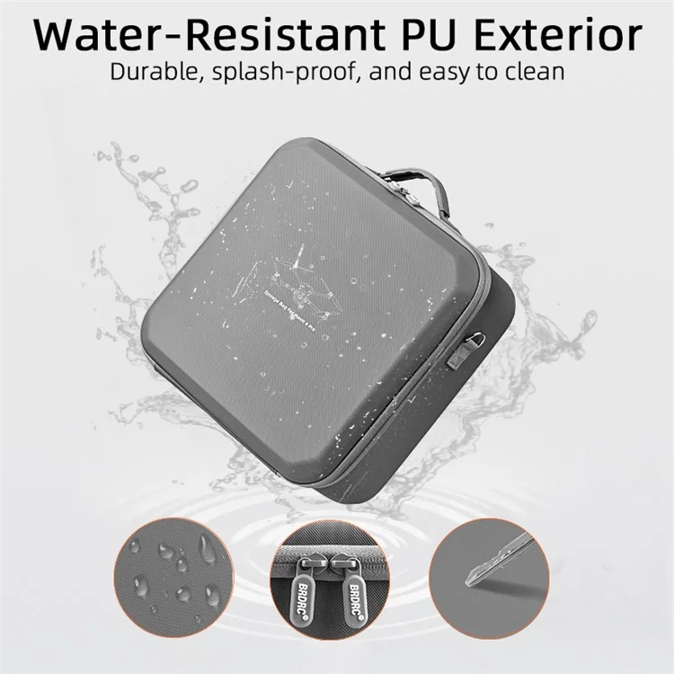 BRDRC Para DJI Mavic 4 Pro Bolsa de almacenamiento Resistente al agua y a los golpes Estuche de transporte con correa de hombro desmontable - para Control remoto RC 2