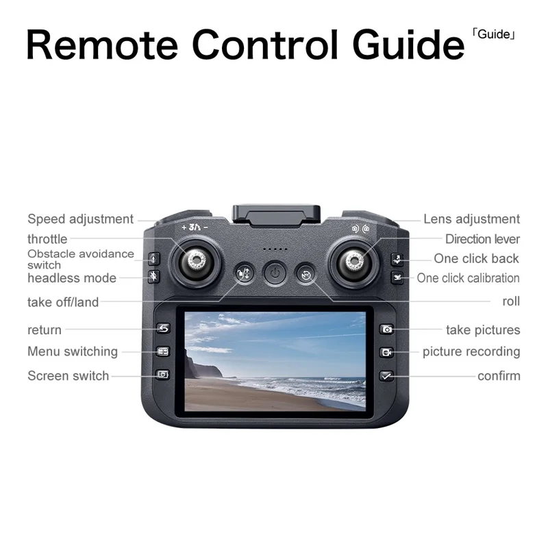 GT8 720P WiFi FPV Brushless Obstacle Avoidance Drone with Battery Display LCD Screen, Dual Batteries