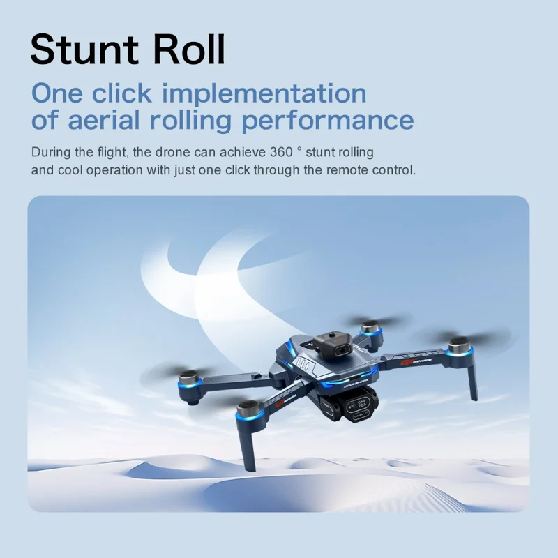 GT8 720P WiFi FPV Brushless Drohne mit Hinderniserkennung, LCD-Bildschirm und Batterieanzeige, Drei Batterien