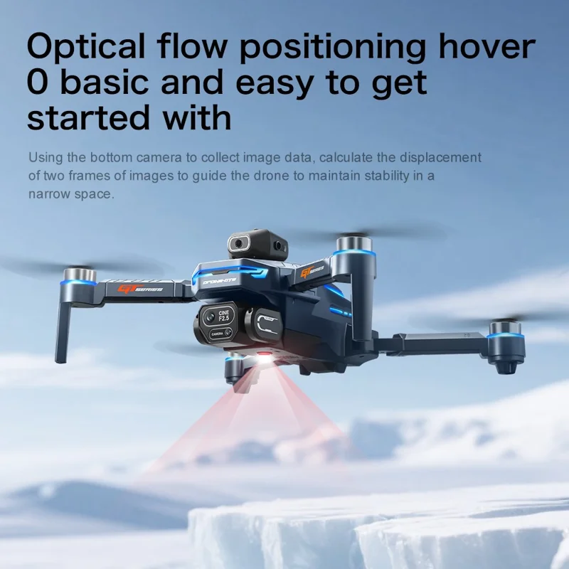 GT8 720P WiFi FPV Brushless Drohne mit Hinderniserkennung, LCD-Bildschirm und Batterieanzeige, Drei Batterien