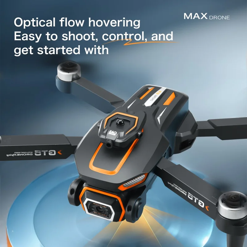 GT5 Drone RC Pliable avec Caméra HD 480P WiFi FPV Quadricoptère Brushless avec 2 Batteries
