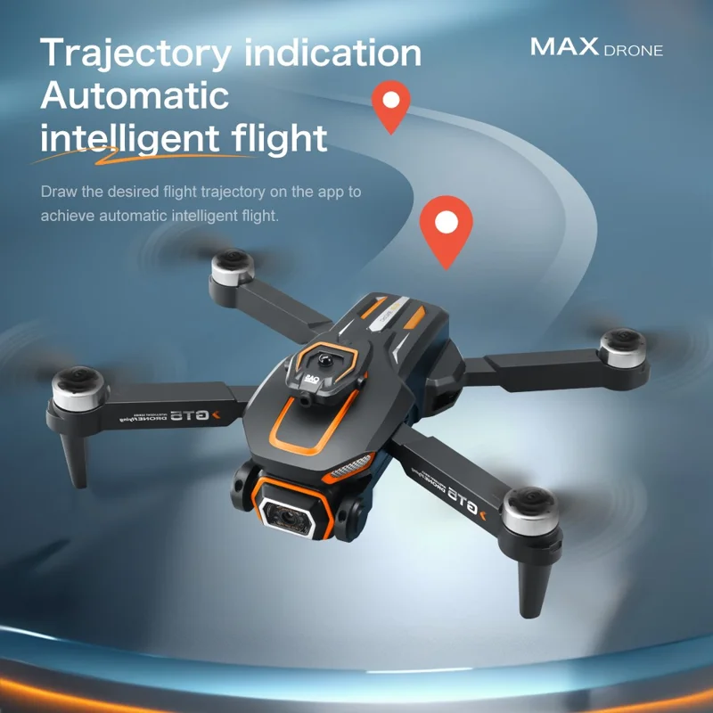 GT5 Drone RC Pliable avec Caméra HD 480P WiFi FPV Quadricoptère Brushless avec 2 Batteries