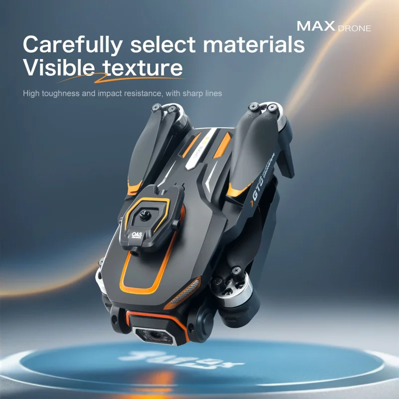 GT5 Drone RC Pliable avec Caméra HD 480P WiFi FPV Quadricoptère Brushless avec 2 Batteries