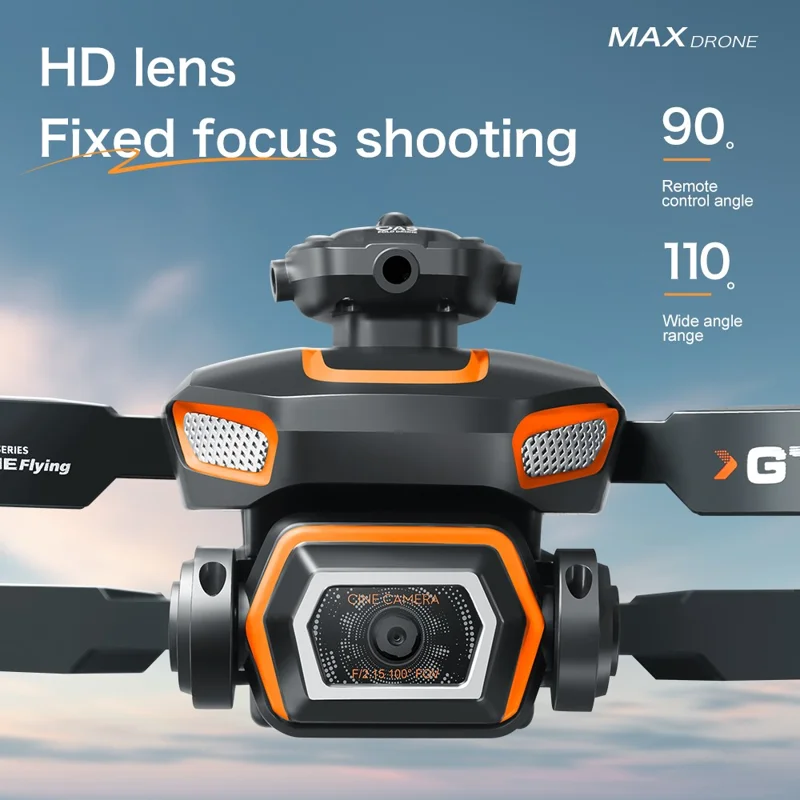 Drone RC Pliable GT5 avec Caméra HD 480P WiFi FPV Quadricoptère Brushless avec 3 Batteries