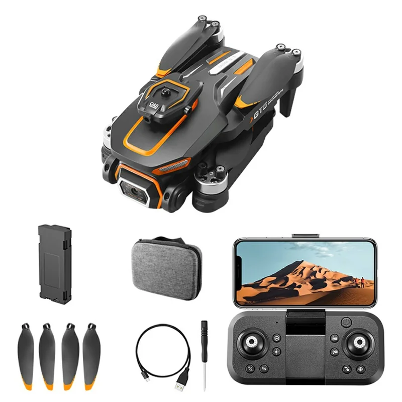 Drone RC Pliable GT5 avec Caméra HD 720P WiFi FPV Quadricoptère Brushless avec Batterie Unique