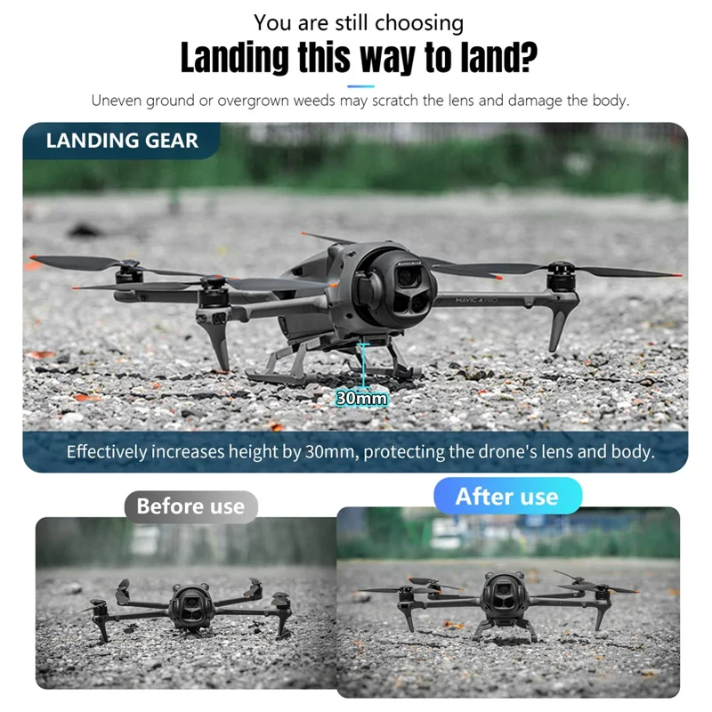 STARTRC 12020018 For DJI Mavic 4 Pro Landing Gear Sled Style Foldable Heightening Stand