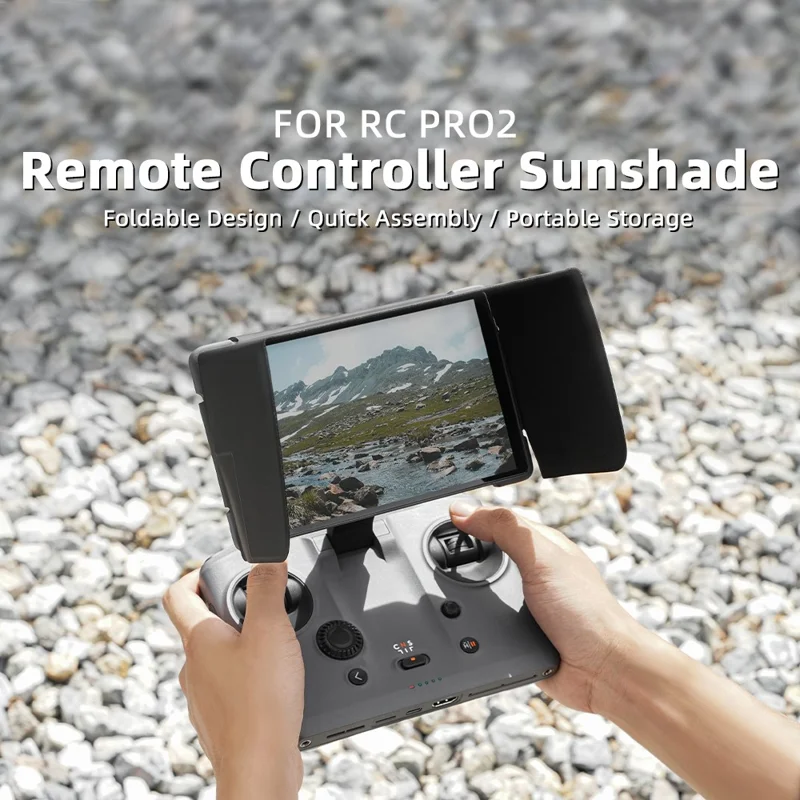 BRDRC Pour DJI RC Pro 2 Pare-soleil Anti-éblouissement Protecteur d'écran Pliable Léger Capot de Télécommande