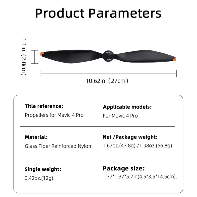 BRDRC 2Pairs Propellers for DJI Mavic 4 Pro Lightweight Propellers RC Drone Replacement Parts