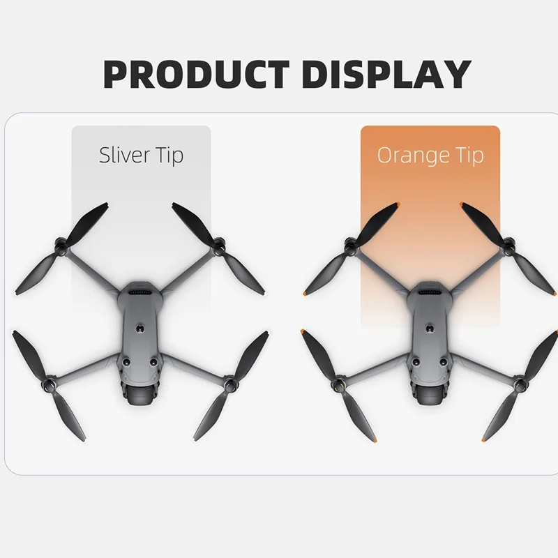 SUNNYLIFE 1158F-1 For DJI Mavic 4 Pro Drone 1 Pair Propellers Quick Release Low Noise Replacement Propellers - Silver Tip
