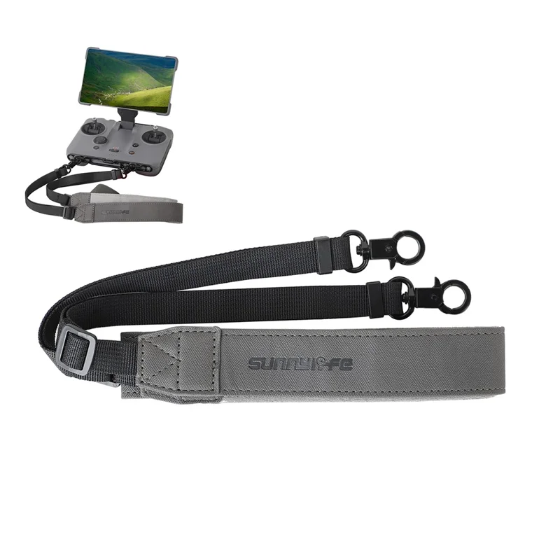 SUNNYLIFE Für DJI RC Pro 2 Aluminium-Legierung 3-Loch-Schnalle + Verstellbares PU-Lederband
