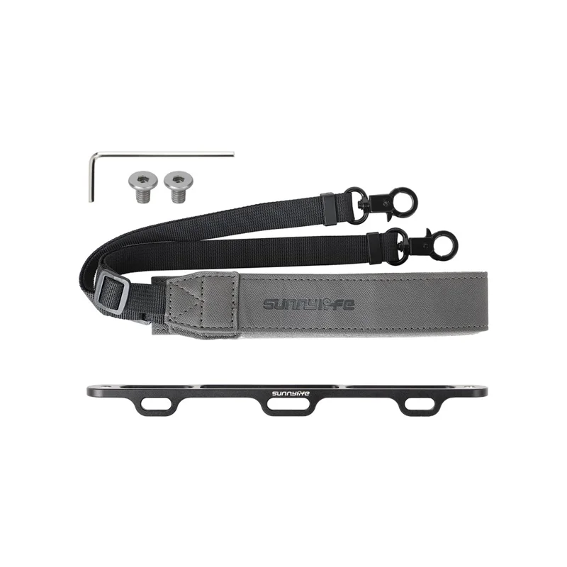 SUNNYLIFE Für DJI RC Pro 2 Aluminium-Legierung 3-Loch-Schnalle + Verstellbares PU-Lederband