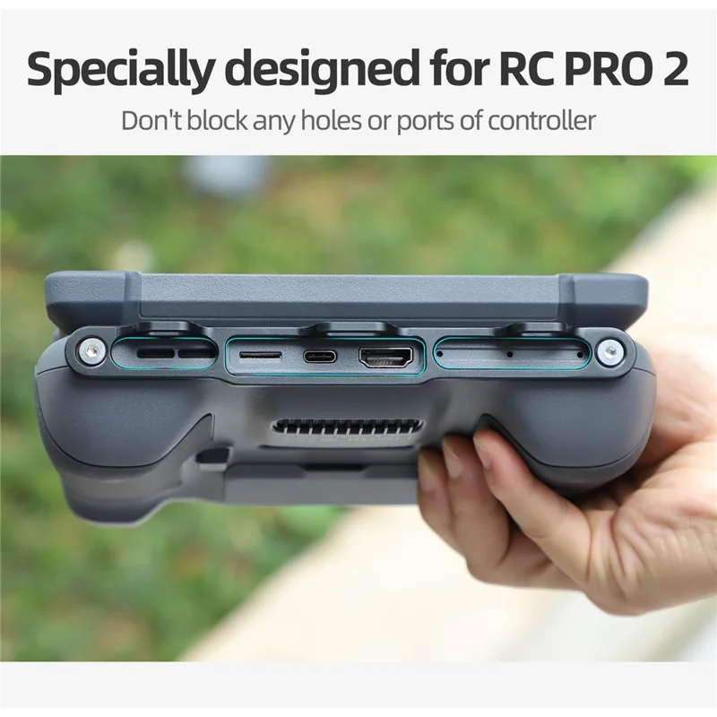 SUNNYLIFE Für DJI RC Pro 2 Aluminium-Legierung 3-Loch-Schnalle + Verstellbares PU-Lederband