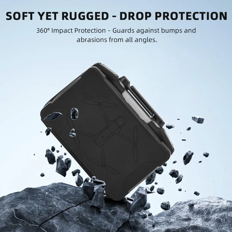 BRDRD Étui en silicone avec protection d'écran pour télécommande DJI RC Pro 2 - Noir