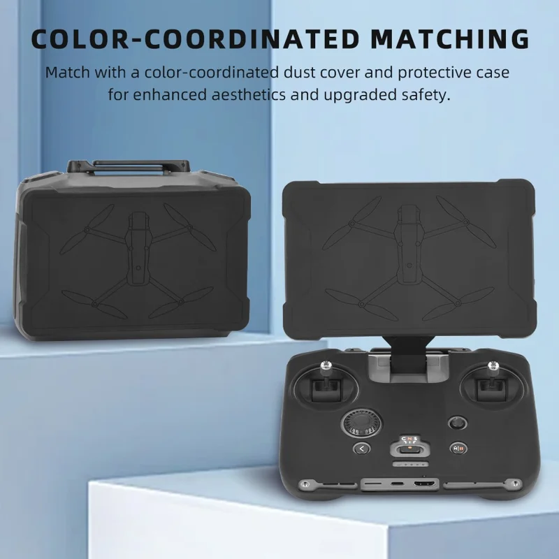 BRDRD Étui en silicone avec protection d'écran pour télécommande DJI RC Pro 2 - Noir