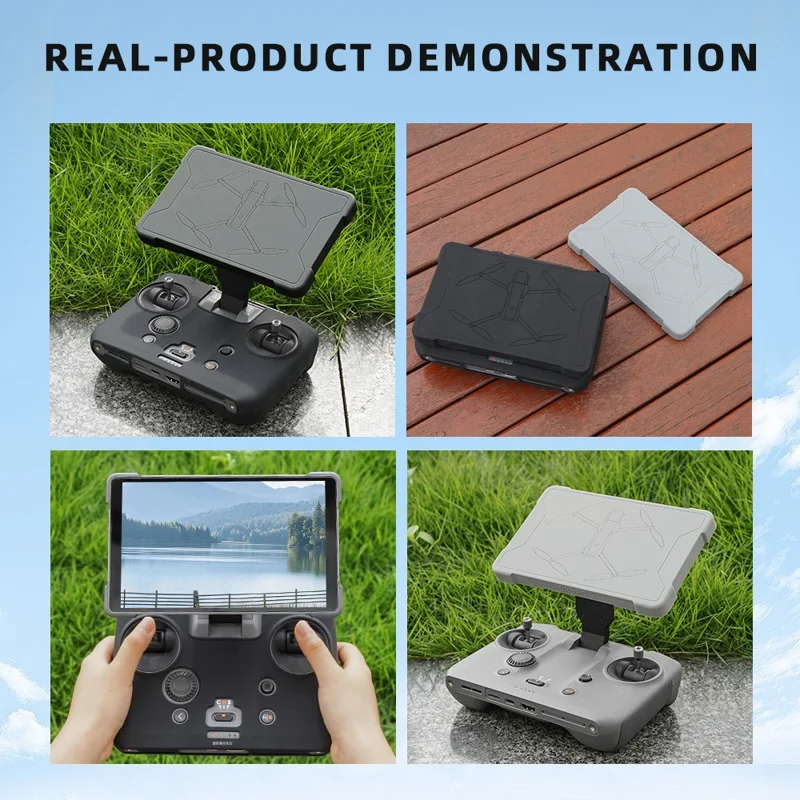 BRDRD Étui en silicone avec protection d'écran pour télécommande DJI RC Pro 2 - Noir
