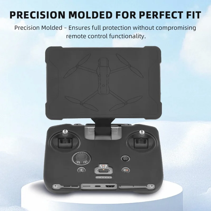 BRDRD Étui en silicone avec protection d'écran pour télécommande DJI RC Pro 2 - Noir