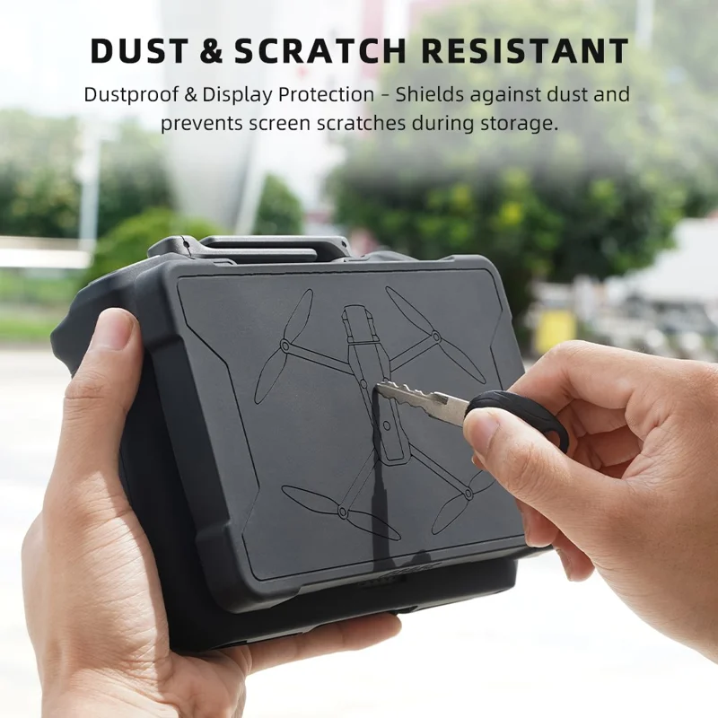 BRDRD Étui en silicone avec protection d'écran pour télécommande DJI RC Pro 2 - Noir