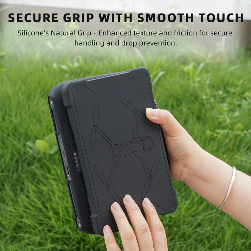 BRDRD Étui en silicone avec protection d'écran pour télécommande DJI RC Pro 2 - Noir