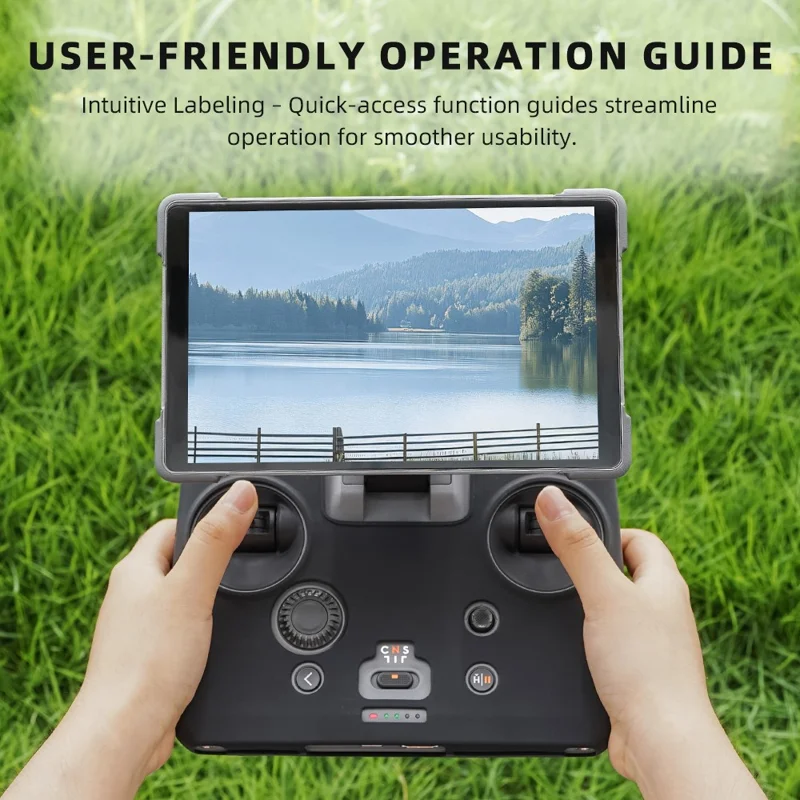 BRDRD Étui en silicone avec protection d'écran pour télécommande DJI RC Pro 2 - Noir