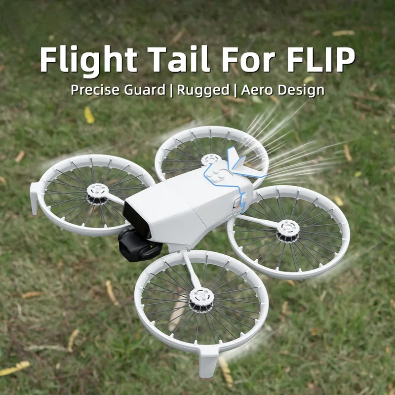 BRDRC Pour DJI Flip Drone Conception aérodynamique Aile de queue de vol Verrou anti-desserrage de la batterie