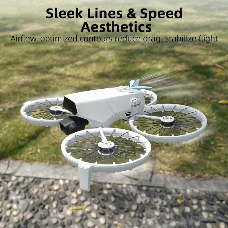 BRDRC Pour DJI Flip Drone Conception aérodynamique Aile de queue de vol Verrou anti-desserrage de la batterie