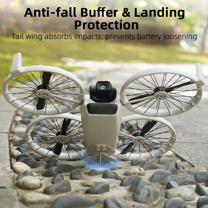 BRDRC Pour DJI Flip Drone Conception aérodynamique Aile de queue de vol Verrou anti-desserrage de la batterie