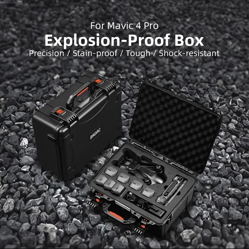 Estojo de Transporte à Prova de Explosão BRDRC para DJI Mavic 4 Pro - Resistente a Choques e Impermeável