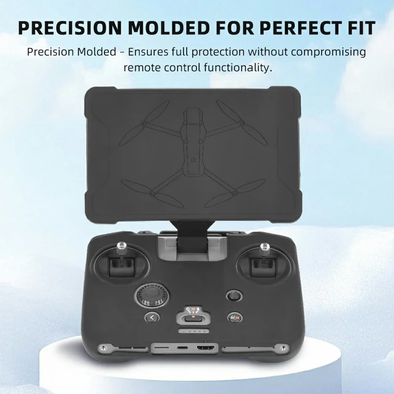 Capa de Silicone para Controle Remoto DJI RC Pro 2 - Proteção Resistente a Poeira e Arranhões - Preto