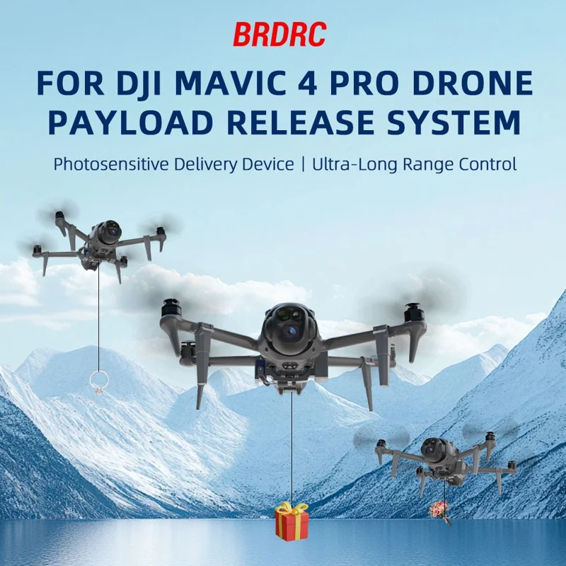 BRDRC For DJI Mavic 4 Pro Drone Light Sensing Control Payload Dropper and Landing Gear