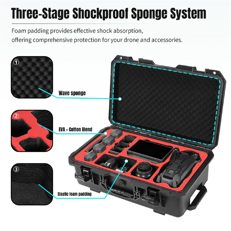 STARTRC Portable Trolley Case for DJI Mavic 4 Pro / Mavic 3 / Air 3 Travel Carrying Drone Kit Storage Waterproof Box