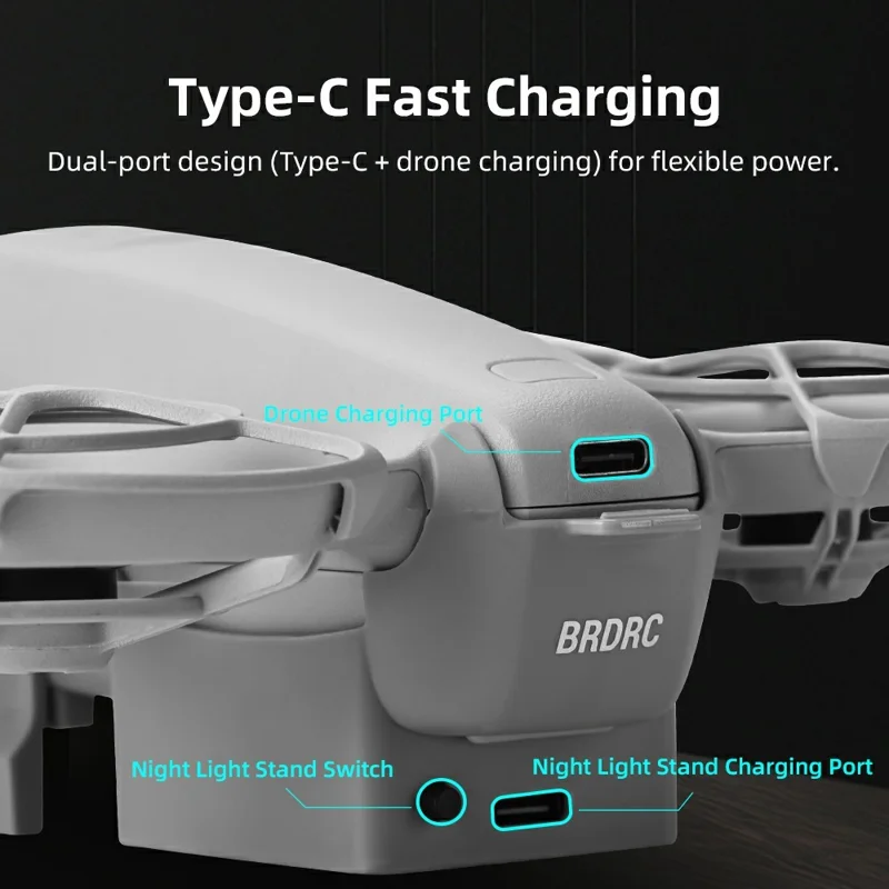 BRDRC For DJI Neo Drone Light Up Landing Gear LED Illumination Stability Enhancer