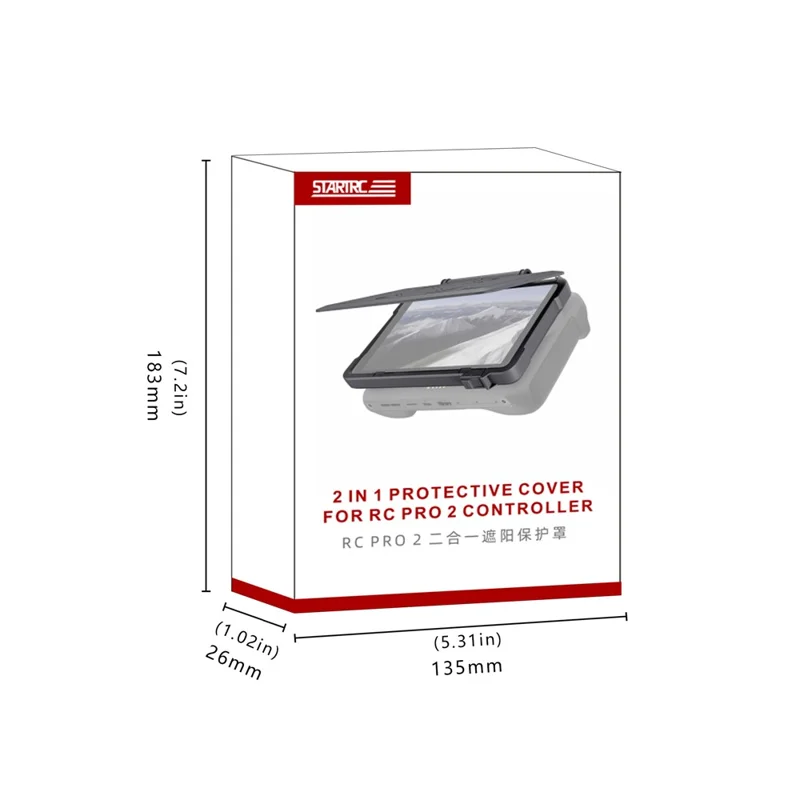 STARTRC till DJI Mavic 4 Pro / RC Pro 2 Skyddande Hölster 2 i 1 Vikbar Fjärrkontrollskärm Solskyddsskärm