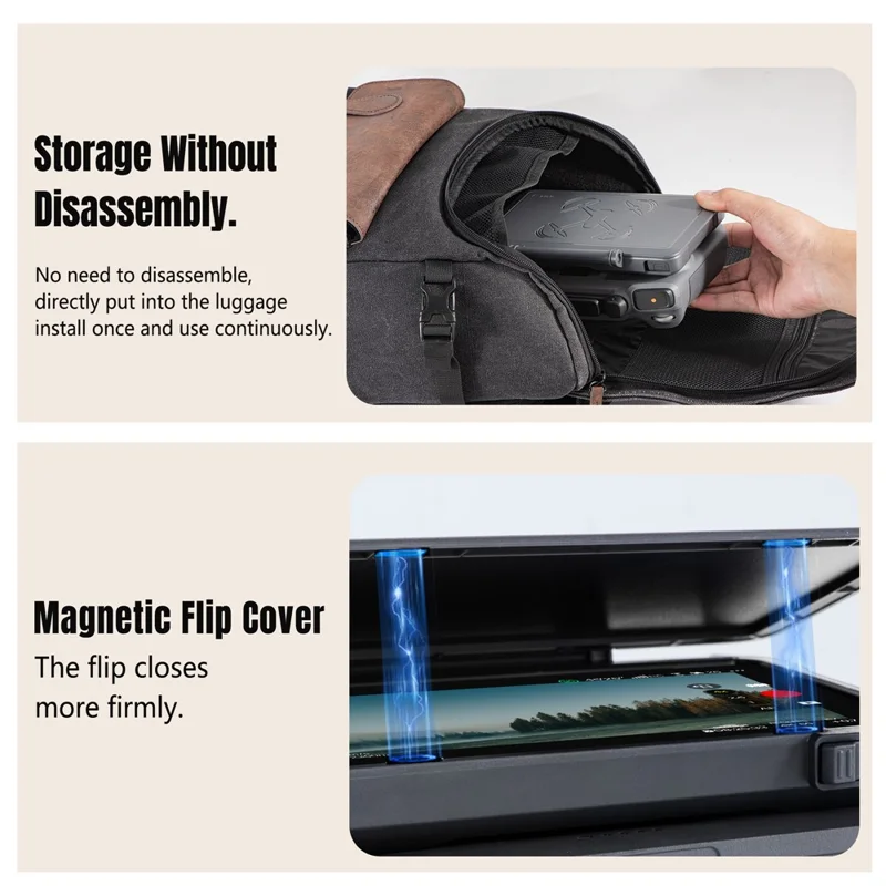 STARTRC till DJI Mavic 4 Pro / RC Pro 2 Skyddande Hölster 2 i 1 Vikbar Fjärrkontrollskärm Solskyddsskärm