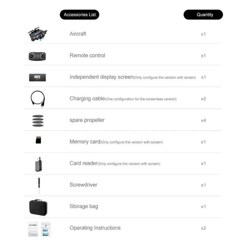 A22 Obstacle Avoidance Drone,1 Battery with 8GB Memory Card Detachable Screen Controller HD Camera Brushless Motor Quadcopter RC Aircraft