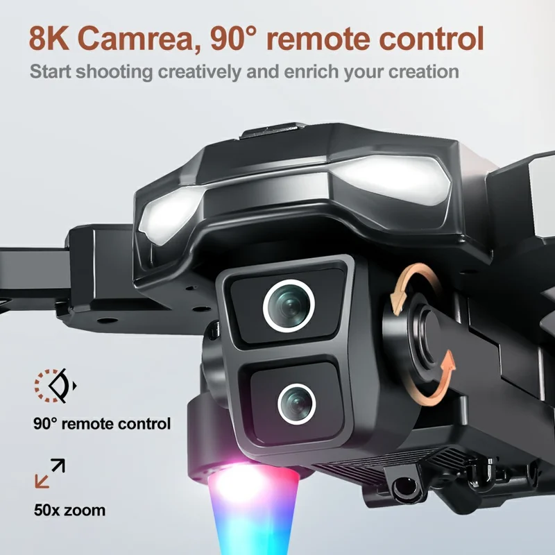 A22 Obstacle Avoidance Drone,1 Battery with 8GB Memory Card Detachable Screen Controller HD Camera Brushless Motor Quadcopter RC Aircraft