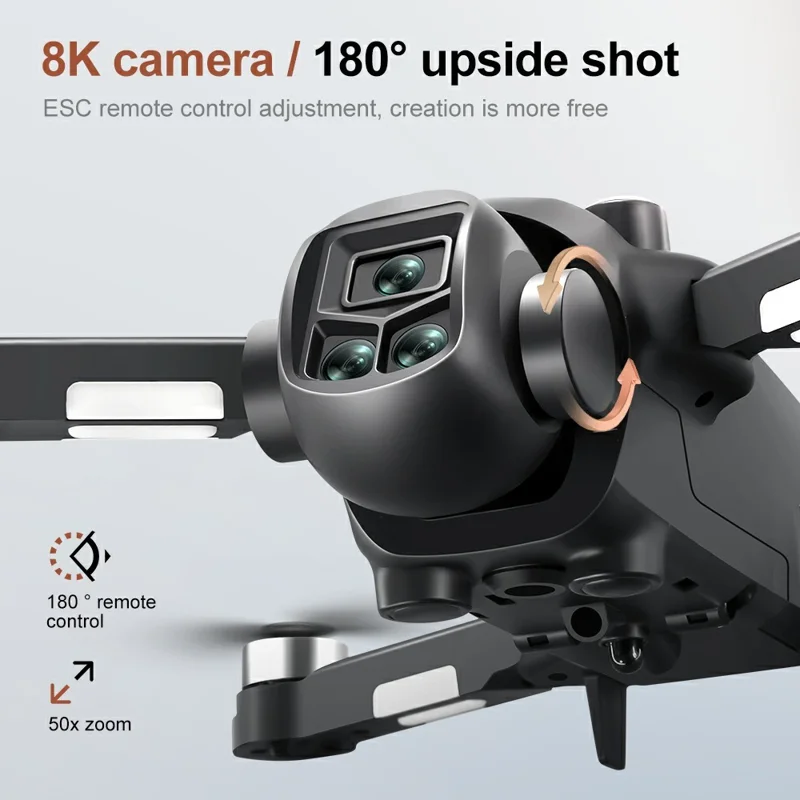 A28 Brushless Drone, 1 Battery with 8GB Memory Card Screen Controller Optical Flow Positioning Aerial Photography Quadcopter  - Black