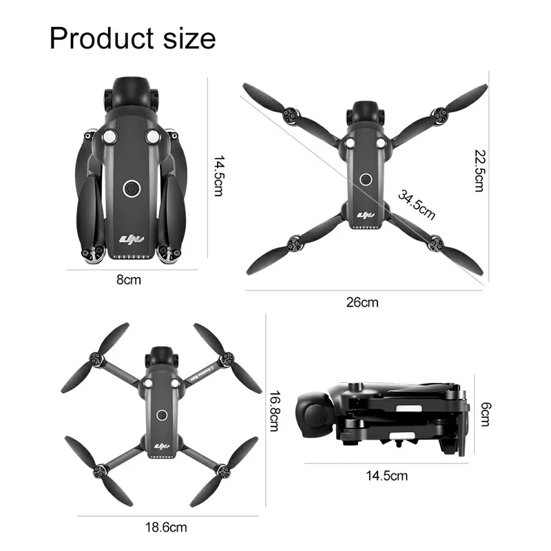 Drone sans balais A28, 3 batteries avec carte mémoire 8 Go, écran, contrôleur, positionnement par flux optique, photographie aérienne, quadricoptère - Noir