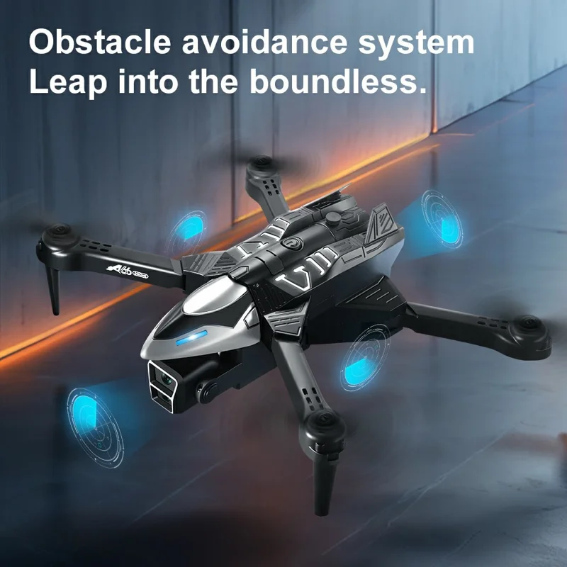 Drone quadricoptère de photographie aérienne HD avec fonction de pulvérisation et d'évitement d'obstacles A66 RC, 3 batteries - Camouflage