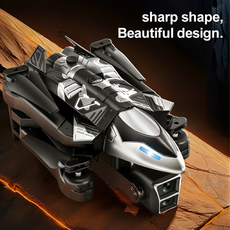 A66 RC Aircraft with Spray Function Obstacle Avoidance Quadcopter HD Aerial Photography Drone, 3 Batteries - Black