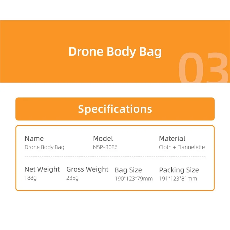 SUNNYLIFE N5P-B086 Voor DJI Mini 5 Pro Drone Behuizing Opbergdoos Krasbestendige Draagbare Reistas