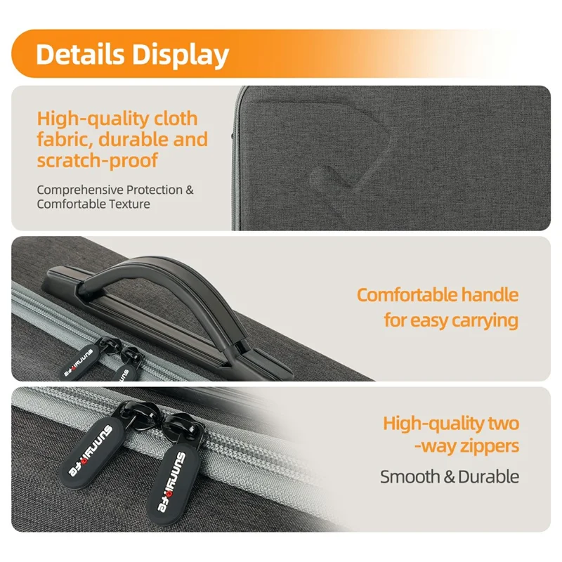 SUNNYLIFE N5P-B087 För DJI Mini 5 Pro Skråmskyddad resväska för drone och fjärrkontroll, förvaringsväska