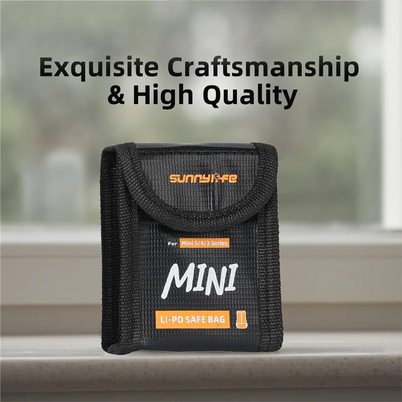 SUNNYLIFE N5P-DC083 Single Battery Safety Bag for DJI Mini 5 Pro / 4 Pro / 3 Pro / Mini 3 Battery Pouch Heat Resistant / Explosion Proof