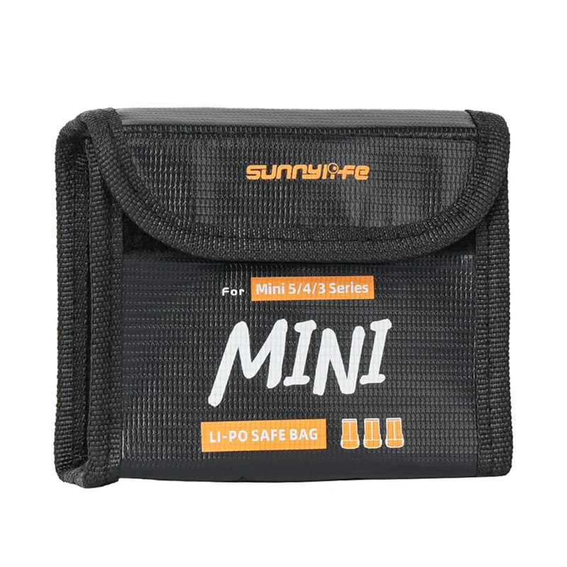 SUNNYLIFE N5P-DC085 Triple-Battery Safety Bag for DJI Mini 5 Pro / 4 Pro / 3 Pro / Mini 3 Battery Pouch Heat Resistant / Explosion Proof