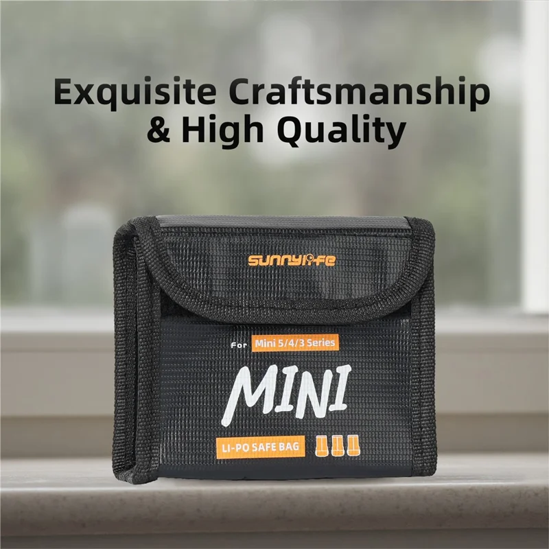 SUNNYLIFE N5P-DC085 Triple-Battery Safety Bag for DJI Mini 5 Pro / 4 Pro / 3 Pro / Mini 3 Battery Pouch Heat Resistant / Explosion Proof