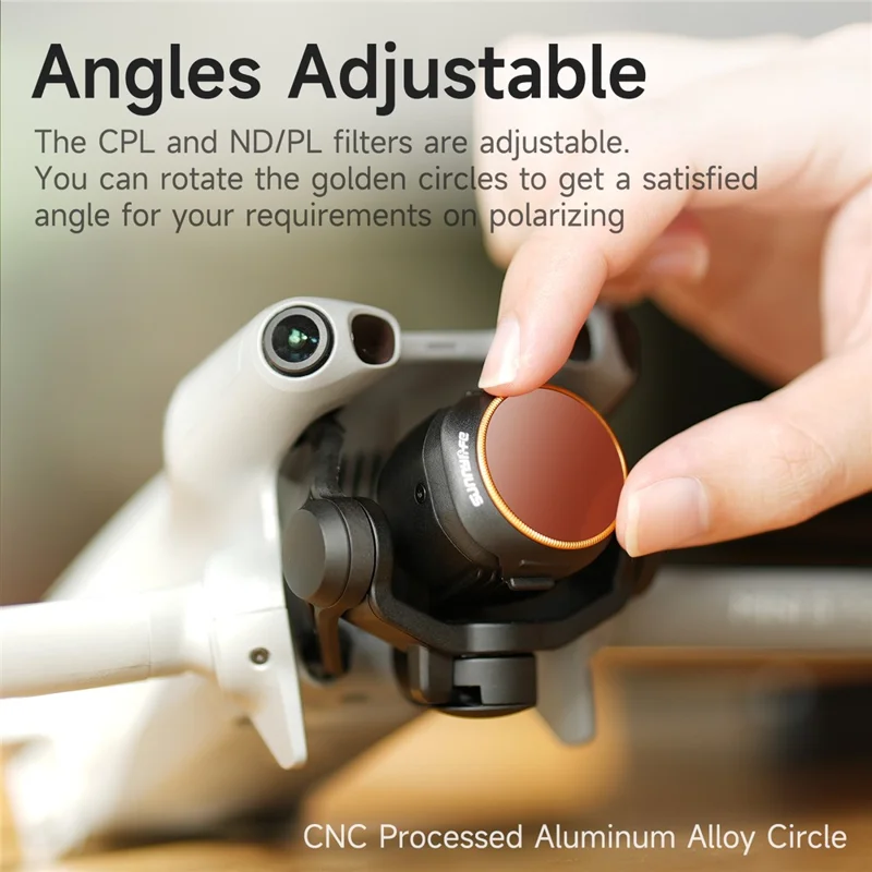 SUNNYLIFEN5P-FI097 4 Pièces Ensemble de Filtres ND / PL pour Caméra de Drone RC DJI Mini 5 Pro ND8 / PL+ND16 / PL+ND32 / PL+ND64 / PL