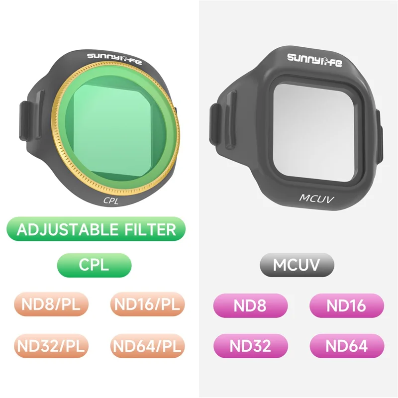 SUNNYLIFE N5P-FI098 4Pcs RC Drone Filter Set For DJI Mini 5 Pro Camera Lens Filters MCUV+CPL+ND32+ND64